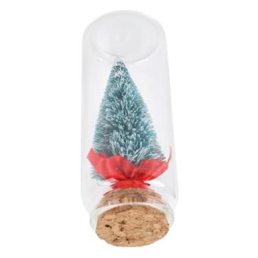 Imagem de Árvore de Natal decorativa de mesa, pequena árvore de Natal finamente trabalhada para escritório (azul verde)