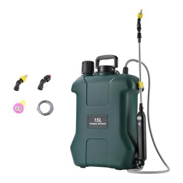 Imagem de Bothyi Pulverizador elétrico de mochila para gramado, irrigação agrícola de alta pressão com escala, 3 bicos de névoa para banho de animais de estimação em, 15l Verde