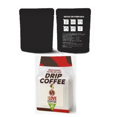 Imagem de Drip Coffee + Drip Bag Premium Preta - 100un - Ilovecoffee