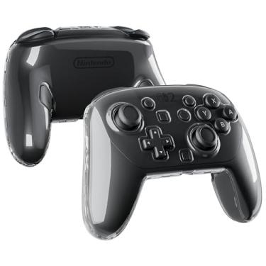 Imagem de PAWDIARY [New] Clear Pro Controller Protective Case for Nintendo Switch 2025, Scratch-Resistant Waterproof Switch 2 Pro Controller Cover Skin, Hardshell PC Design Protector Transparent