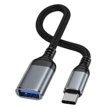 Imagem de Adaptador USB C para USB 3.0, tipo C macho para USB fêmea OTG cabo de transferência de dados de 5 Gbps para iPhone 16 Pro Max/16 Pro/16 Plus/16e/16/15, iPad, Samsung Galaxy S25 Edge/S25 Ultra/S24/S23