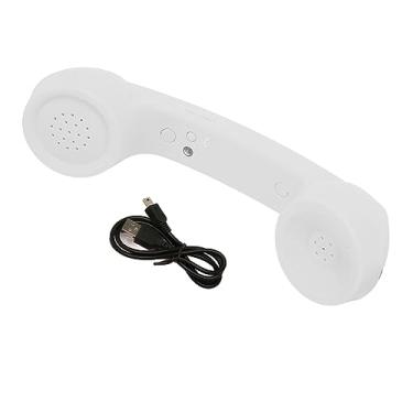Imagem de Aparelho de telefone GRCFUMO, receptor de telefone sem fio, receptor de telefone celular retro com cabo para celular, computador (White)