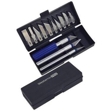 Imagem de Estilete de Precisão com 3 Cabos e Kit com 13 Lâminas EST-13 WESTERN -