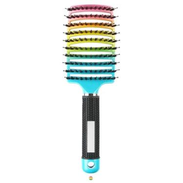 Imagem de Escova de massagem para couro cabeludo, pente de nylon, escova de cabelo molhada e cacheada, desembaraçadora, para salão de cabeleireiro feminino, ferramentas de modelagem (A21)