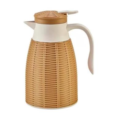 Imagem de Garrafa Térmica Chá Café Água Moderna 1 Litro Rústica/Rattan
