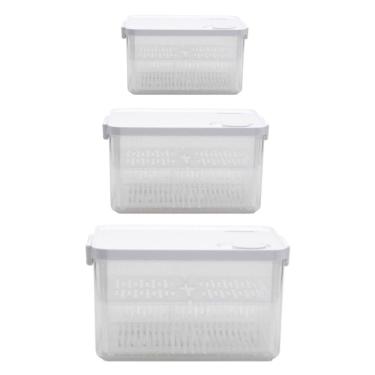 Imagem de Kit 03 Potes Organizadores de Geladeira Organizzare com Controle de Umidade Tramontina