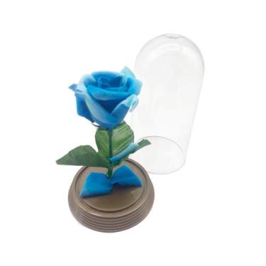 Imagem de Kit 50 Mini Rosas Azul A Bela E A Fera O Pequeno Príncipe - Amor Lindo