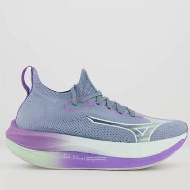 Imagem de Tênis Mizuno Neo Vista Feminino Cinza e Roxo