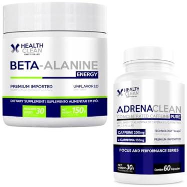Imagem de Beta Alanina Energy 150g + Adrenaclean 60 Cápsulas - Health Clean