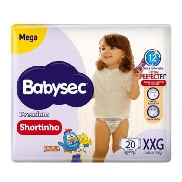 Imagem de Fralda infantil babysec shortinho mega tamanho XXG com 20 unidades