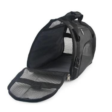 Imagem de Mochila Pet Bolsa Transporte Cachorro Gato Canguru Caes Dobravel Mala 