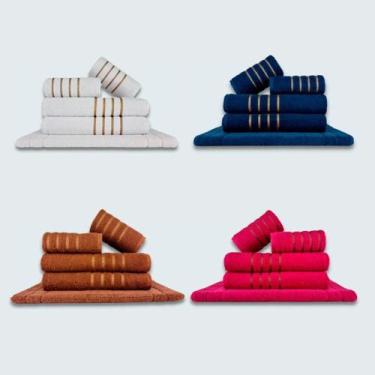 Imagem de Jogo De Toalhas 20 Ps Coleo Montreal 100% Algodo Br+az+mr+rs - Toalhas