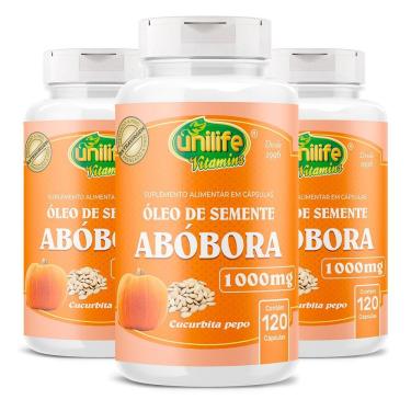 Imagem de Kit 3 óleo De Semente De Abóbora Unilife 120 Cápsulas