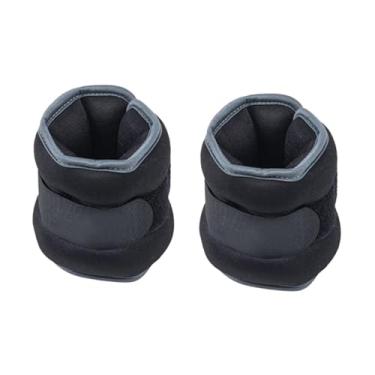 Imagem de simhoa 2 peças de pesos de tornozelo para pulso para mulheres e homens, equipamento de treino multiuso, pesos de braço/perna, alça ajustável para corrida, 0.5 Kg Preto
