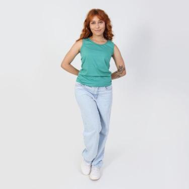 Imagem de Camiseta Regata Feminina Barato Blusinha Verão Calor 100% Algodão Vari