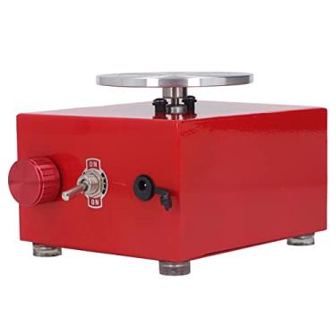 Imagem de aqxreight Mini Roda de Cerâmica para Crianças Com Chave Héxal de Bacia Destacável 2000rpm Roda de Cerâmica de Potteria Red Plug Dos EUA (Plugue da UE)