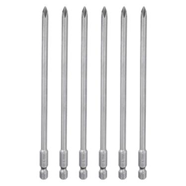 Imagem de HARFINGTON 6 peças de chave de fenda Phillips número 1 PH1 1/10.2 cm haste sextavada 6" (150 mm) de comprimento magnético S2 aço grau industrial broca elétrica cabeça cruzada brocas elétricas 0,2" (5