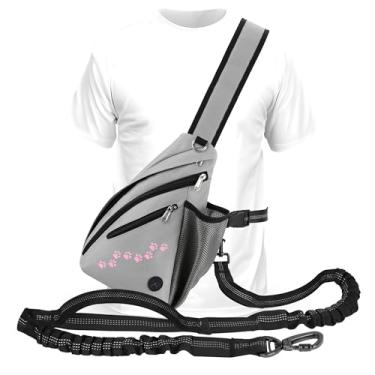 Imagem de Bolsas de guloseimas para treinamento de animais de estimação – Coleira de mãos livres e bolsa de treinamento de cães com bolsa de petisco, suporte de saco de cocô e Squeaker – Bolsa de passeio para