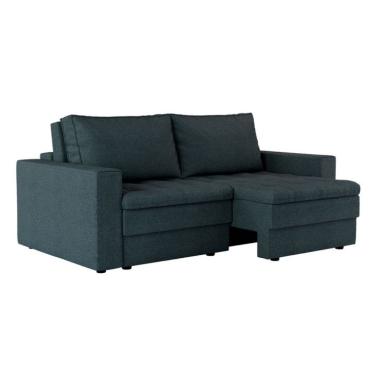 Imagem de Sofá 3 Lugares Retrátil Berna Linho Grafite 210 cm