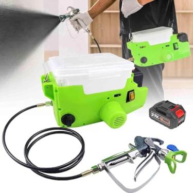 Imagem de Mochila Com Capacidade De 1,7 L Pulverizador De Tinta Sem Ar, Máquina De Pulverização Airless Portátil De 500 W, Velocidade De 6 Marchas, Para Móveis/Cerca Externa Interna, 1battery