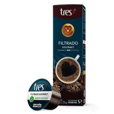 Imagem de Cápsula de Café Tres 3 Corações Filtrado Gourmet 10 Unidades, Filtrado