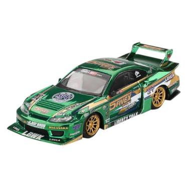 Imagem de MINI GT Nissan Silvia S15 LB-Super Silhouette LBWK Fausto Racing, 1:64 Scale Diecast Model Car, Green