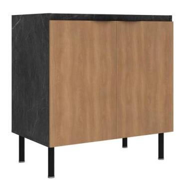 Imagem de Armário Balcão de Cozinha 80cm 2 Portas S/Tampo New York Móvel na Caix