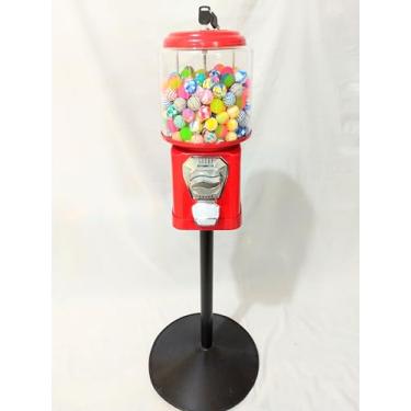 Imagem de Máquina De Bolinha Vending Machine + Pedestal Redondo + 1000 Bolinha Pula Pula 27mm