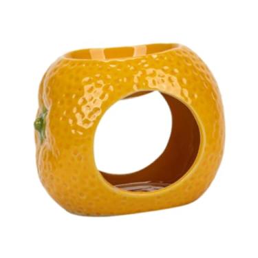 Imagem de Generic Queimador de óleo essencial, cera derretida, cerâmica, difusor de aroma de incenso, suporte para velas, para pátio, quarto, Laranja