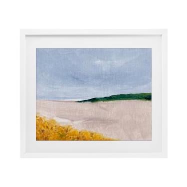 Imagem de Stupell Industries Impressão emoldurada branca da paisagem da Sicília macia sob o design de vidro por Nikita Jariwala, 43 x 53 cm