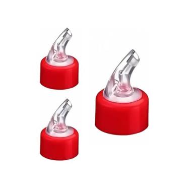 Imagem de Conjunto de 3 Bicos Dosadores para Azeite e Vinagre, 30mm, Compatível com Garrafas Gargalo Estreito