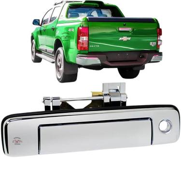 Imagem de Maçaneta Puxador Cromado Tampa Traseira S10 2014