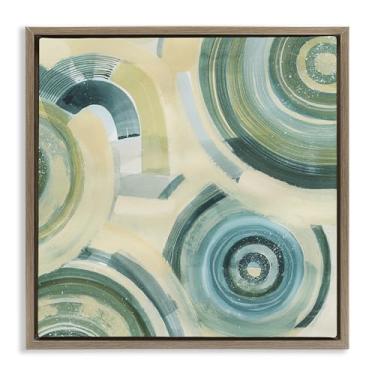 Imagem de Stupell Industries Passiflora redonda Fractals marrom emoldurado tela flutuante arte design de parede por Grace Popp, 18 x 18