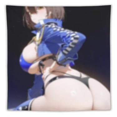 Imagem de LIEGBMEU Tapeçaria de biquíni sexy anime menina 152.4 cm x 152.4 cm interior exterior parede colcha arte decoração de tapeçaria caprichosa, AF129
