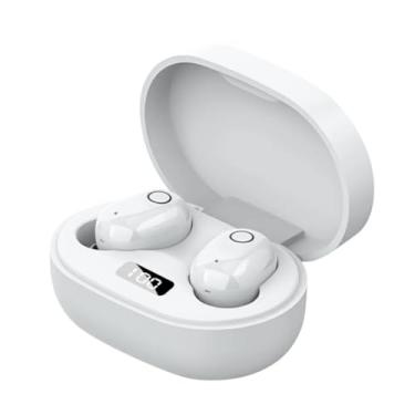 Imagem de Fones de Ouvido Bluetooth 5.0 TWS Sem Fio com Display Digital LED, Estojo Carregador Compacto, Controle Touch, Resistente ao Suor, Compatível com iOS/Android Microfone Integrado (Branco)