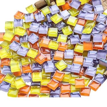 Imagem de Azulejos de mosaico 225 peças/Pacote de 200 g de suprimentos de azulejo de mosaico de vidro de cristal para decoração de casa, artesanato DIY, pratos, molduras de fotos, vasos de flores – azulejos