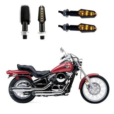 Imagem de KIT 4 Luz Seta Esportiva Pisca de Led Modelo P29 Para Moto VULCAN 800 