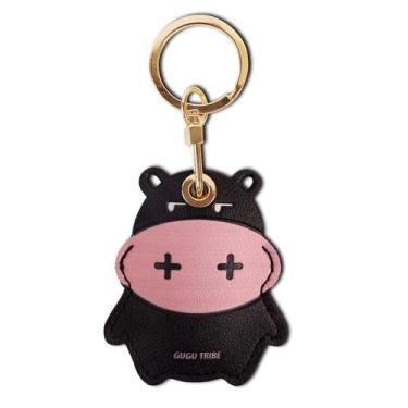 Imagem de Porta-chaves compatível com couro Apple AirTag preto - XSUIOY