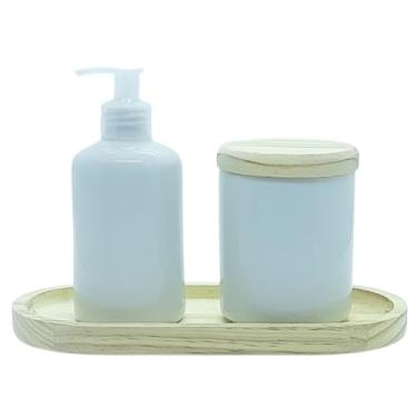 Imagem de Genérico, Kit higiene bebê 3 Peças - Porcelana e Pinus