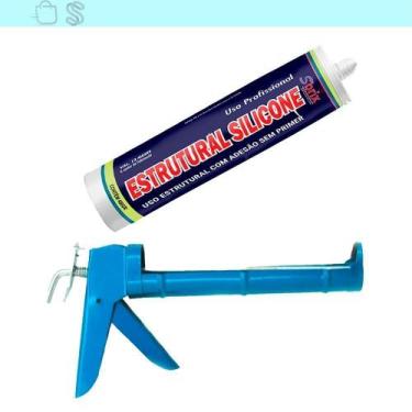 Imagem de Silicone Estrutural Preto Cartucho 400G Sbrix E Aplicador Preto, Preto
