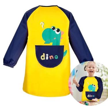 Imagem de Avental infantil de manga comprida com bolso - Lightbek Official Store