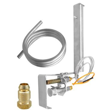 Imagem de MQLPXI Piloto de gás natural HAXPLT1931 serve para aquecedor de piscina estilo Hayward H-Series Ed1, adequado para peças de aquecedor de piscina a gás natural Hayward, inclui termopilha, montagem