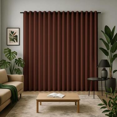 Imagem de Cortina Tecido Oxford Grosso 3,00m x 2,50m Para Sala Quarto Premium (Marrom)