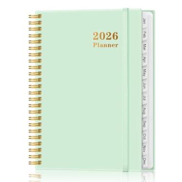 Imagem de Agenda 2026 para mulheres e homens - Agenda mensal e semanal de janeiro de 2026 a dezembro de 2026, planejamento estudantil com 12 abas para material escolar de escritório, bolso interno, 16,3 cm x