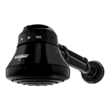 Imagem de Chuveiro Ducha Fame 4 Temperaturas Com Cano 30cm - 5400W, Preto, 110V