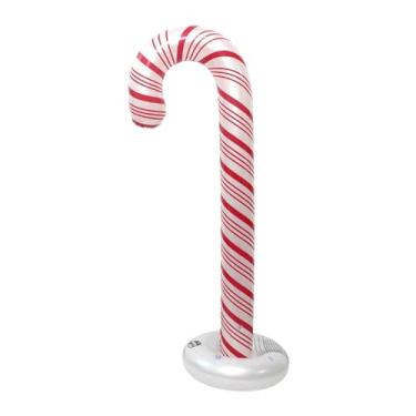 Imagem de Esquirla Bengala de doces inflável de Natal, decoração de Natal, grande bengala de doces inflável, suprimentos para festa, porta da frente, pátio interno e, Style a