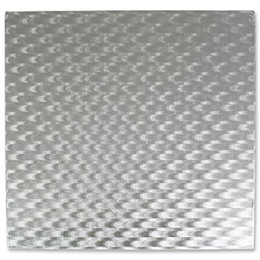 Imagem de PME Tábua quadrada para bolo 1 cm de espessura, 30 cm (12 polegadas), prata
