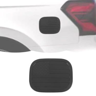 Imagem de RT-TCZ Tampa da porta do tanque de gasolina para enchimento de combustível, acabamento da bandeira dos EUA, acessórios exteriores para Ford Expedition 2022 2023 2024 (preto)