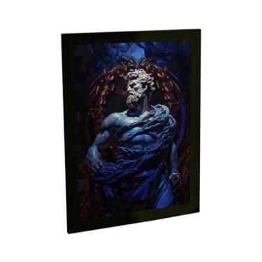 Imagem de Quadro Decorativo Estatua Grega Marco Aurélio Estoicismo Decoração Poster Quarto Sala