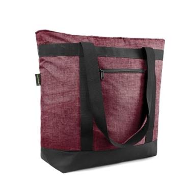 Imagem de BeeGreen Bolsa térmica com alças superdimensionada resistente à prova de vazamento freezer sacola de compras para mantimentos bolsa térmica resistente para entrega de alimentos vinho